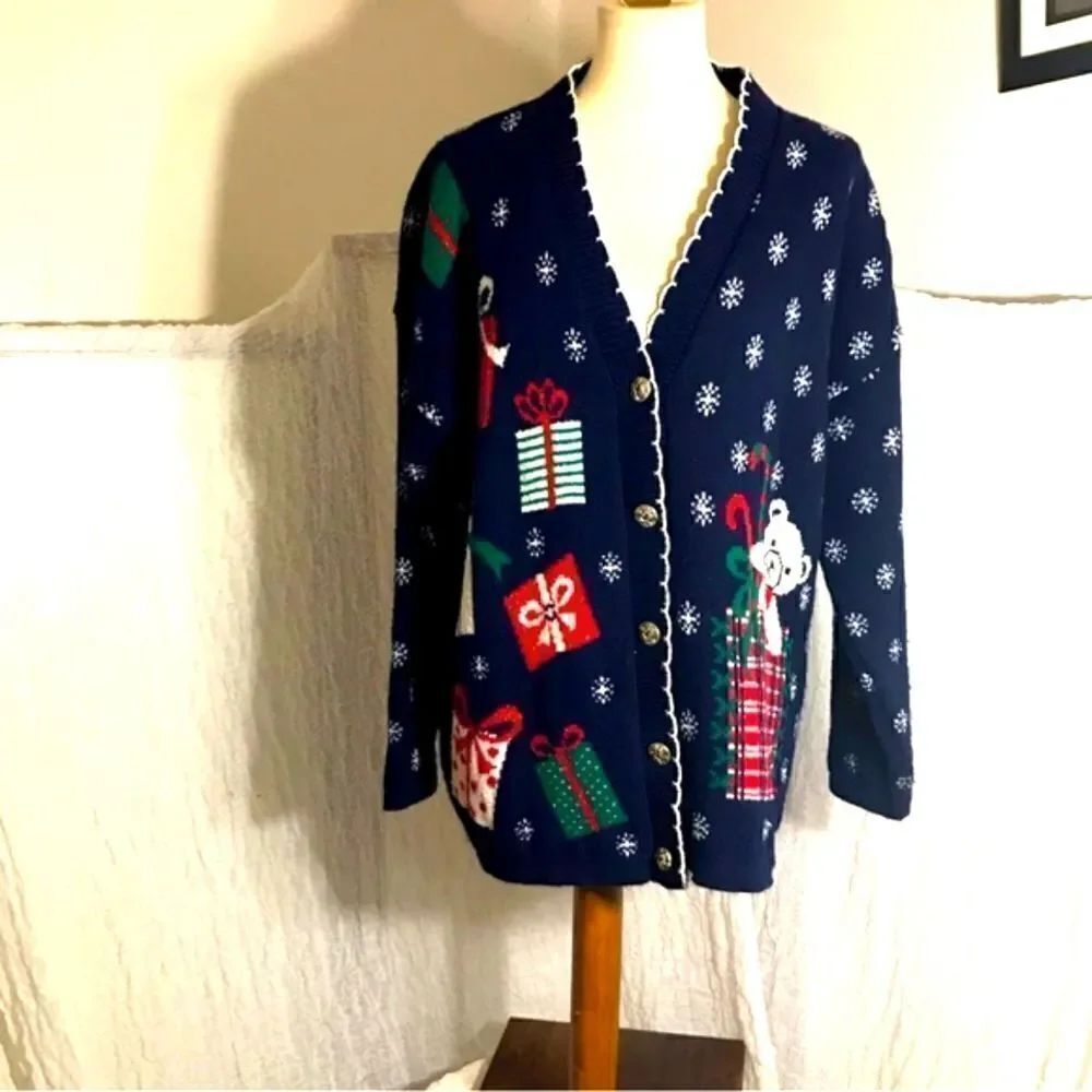 Nutcracker VTG "Ugly" Christmas Cardigan Size Large